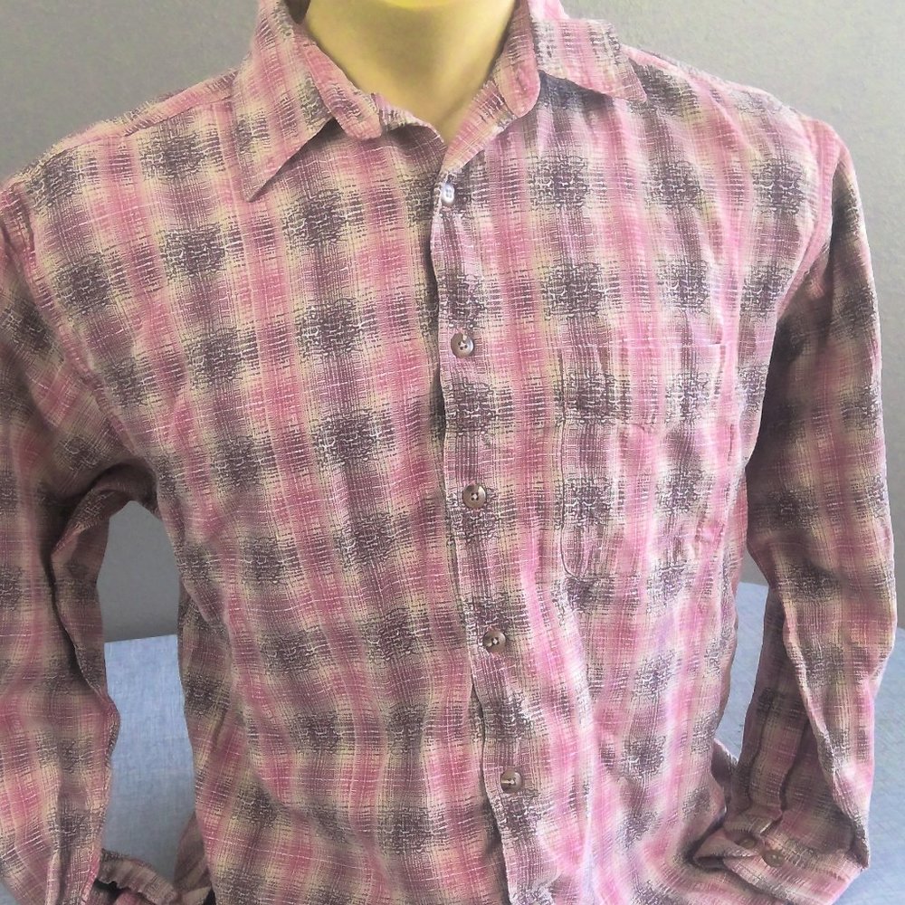 Vintage OJAI Flannel Work Shirt Long Sleeve Large